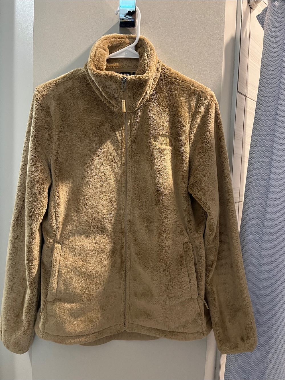 The North Face Women's Tan Plush Full-Zip Fleece Jacket